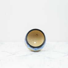 Load image into Gallery viewer, blue handmade glazed plant pot with drainage hole for indoor plants