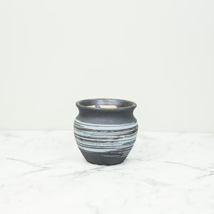 Enso Handmade Plant Pot Charcoal and Blue