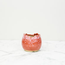 Load image into Gallery viewer, red Glazed egg plant pot for succulents and cacti
