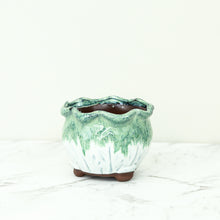 Load image into Gallery viewer, Emerald glaze round plant pot